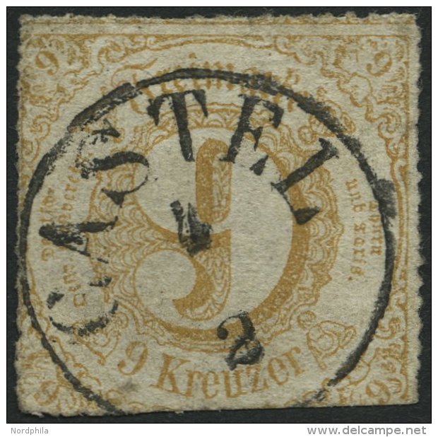 THURN Und TAXIS 44II O, 1865, 9 Kr. Hellockerbraun Mit K1 CASTEL (ohne Jahreszahl), Feinst - Otros & Sin Clasificación