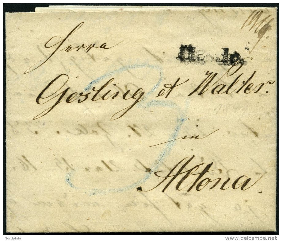SCHLESWIG-HOLSTEIN HEIDE, L1 Und Handschriftliches Datum Auf Kleinem Brief Von 1849 Nach Altona, Feinst - Vorphilatelie