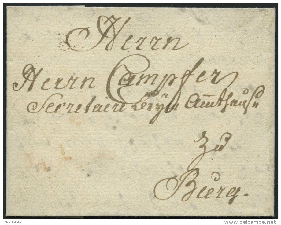 SCHLESWIG-HOLSTEIN - ALTBRIEFE 1781, Kleiner Brief Mit Inhalt Von Petersdorf Nach Burg/Fehmarn, Pracht - Vorphilatelie