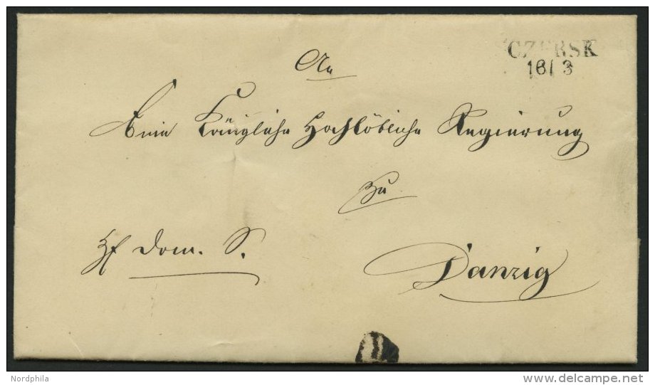 PREUSSEN CZERSK, L2 Auf Brief (1848) Nach Danzig, Pracht - Préphilatélie