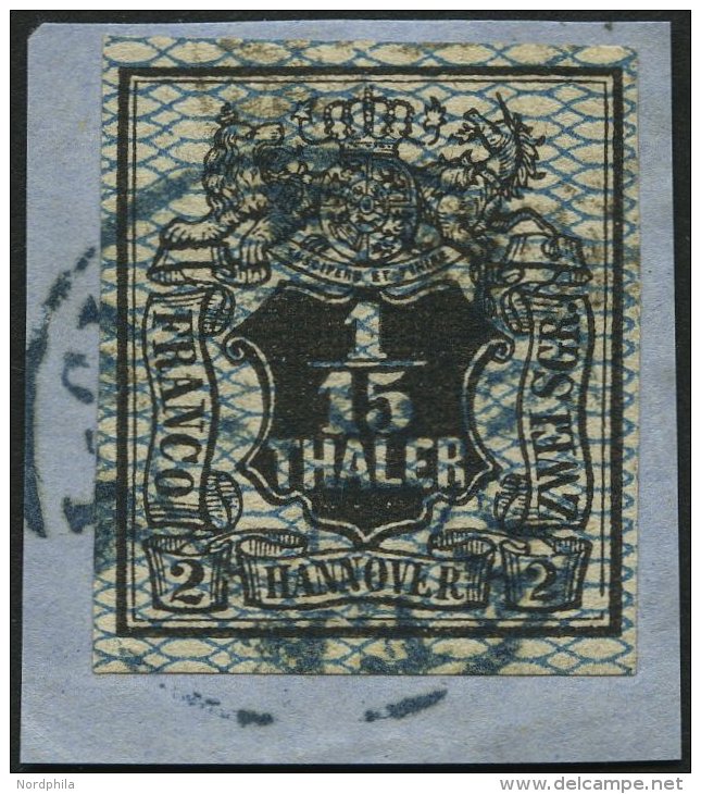 HANNOVER 11 BrfStk, 1856, 1/15 Th. Schwarz/grauultramarin, Prachtbriefst&uuml;ck, Mi. 90.- - Hanovre