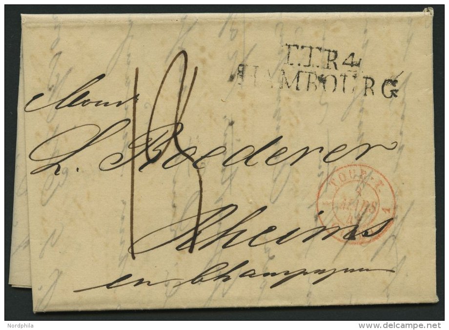 HAMBURG - THURN UND TAXISCHES O.P.A. 1841, TT.R.4. HAMBOURG, L2 Auf Forwarded-Letter Von Stockholm &uuml;ber Hamburg Nac - Precursores