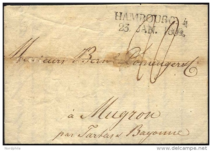 HAMBURG 1809, HAMBOURG. 4., L2 Auf Brief Nach Mugron, Feinst - Sonstige & Ohne Zuordnung