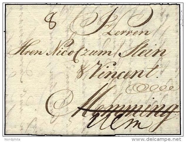 HAMBURG VORPHILA 1873, Brief Von Hamburg Nach Ulm, Forwarded-Letter Von L. Pfl&uuml;ger, Pracht - Otros & Sin Clasificación