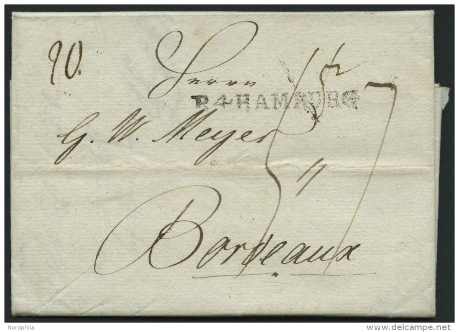 HAMBURG 1805, R.4. HAMBURG, L1 Auf Brief Nach Bordeaux, Pracht - Sonstige & Ohne Zuordnung