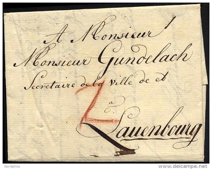 HAMBURG VORPHILA 1770, Brief Von Hamburg Nach Lauenburg, Pracht - Otros & Sin Clasificación