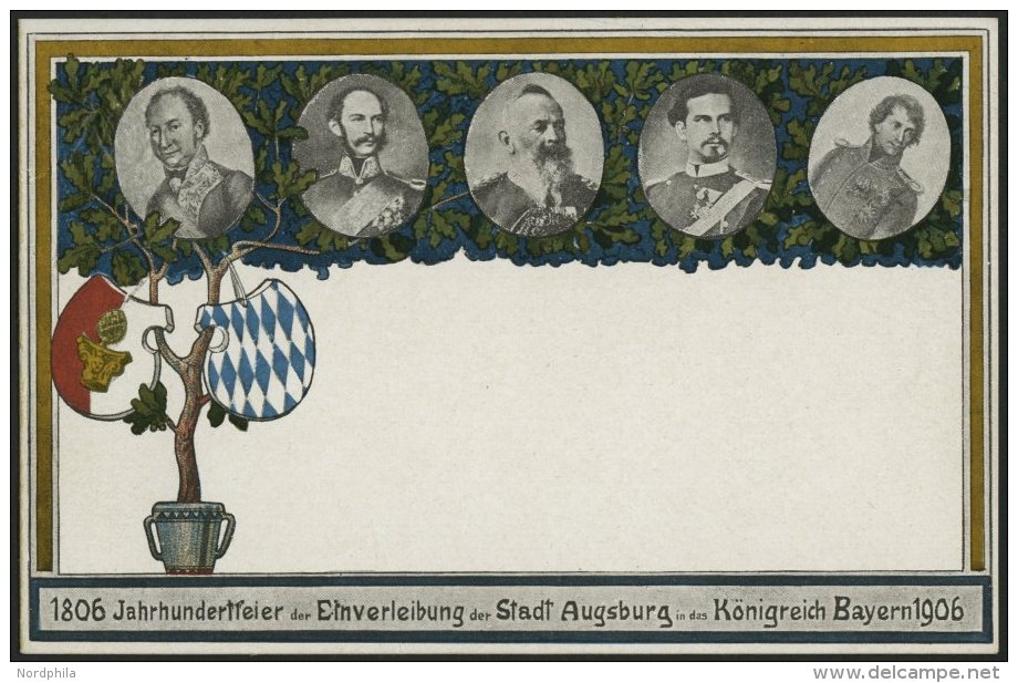 BAYERN PP 10C5/01 BRIEF, Privatpost: 1906, 2 Pf. Wappen Jahrhundertfeier, Ungebraucht, Prachtkarte - Otros & Sin Clasificación