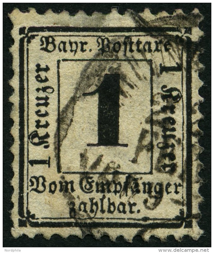 BAYERN P 2X O, 1870, 1 Kr. Schwarz, Wz. Enge Rauten, Kleine M&auml;ngel, Feinst, Gepr. Brettl, Mi. 1000.- - Sonstige & Ohne Zuordnung