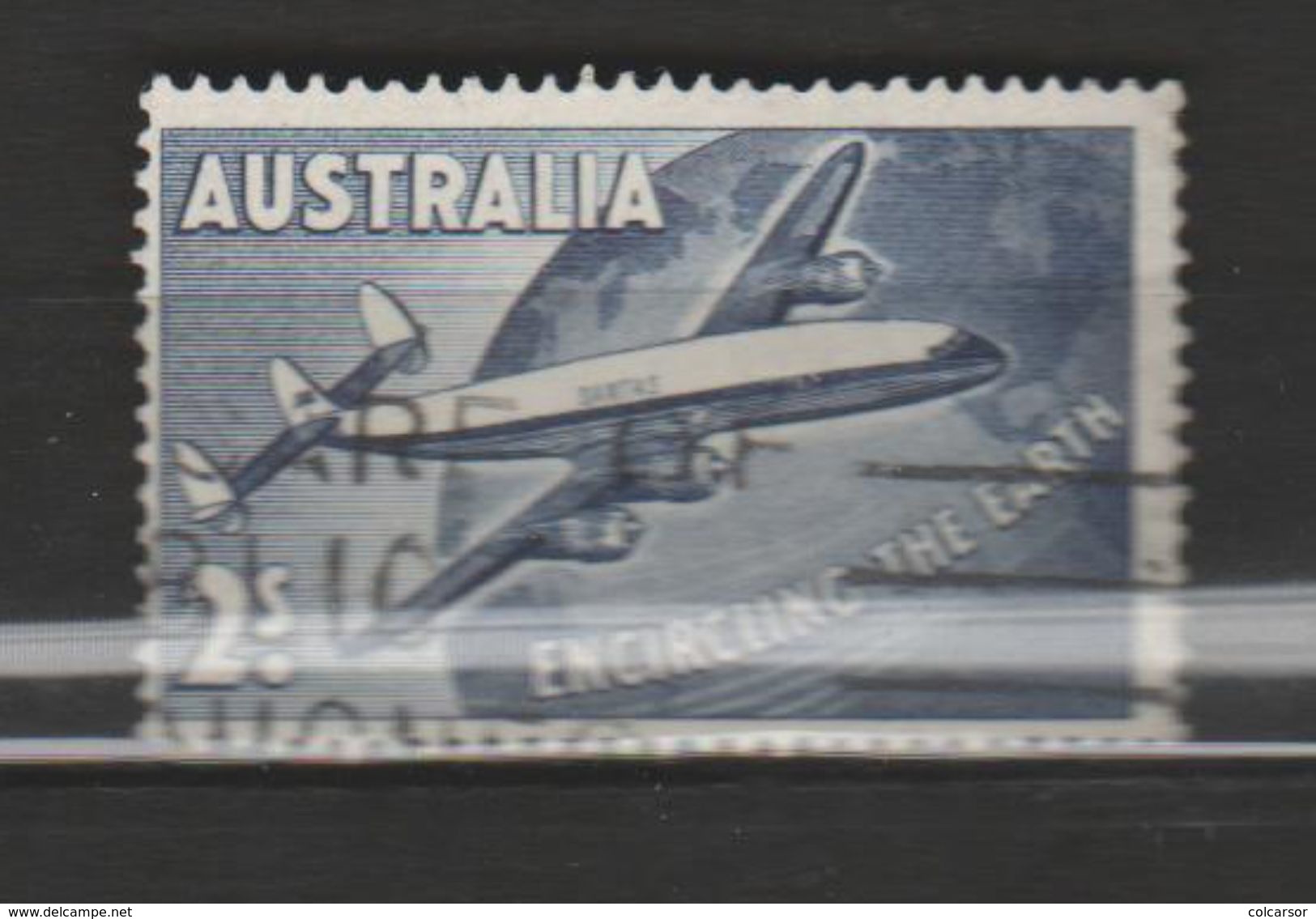 AUSTRALIE  P AÉRIENNE ,N°10  VOL COMMERCIAL AUTOUR DU MONDE" - Used Stamps