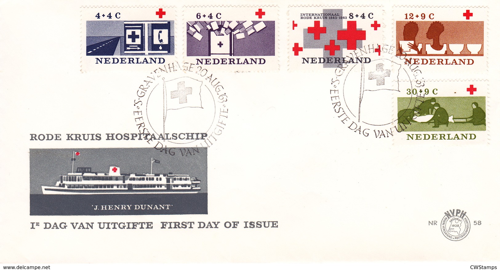 FDC E58 Onbeschreven Open Klep - FDC