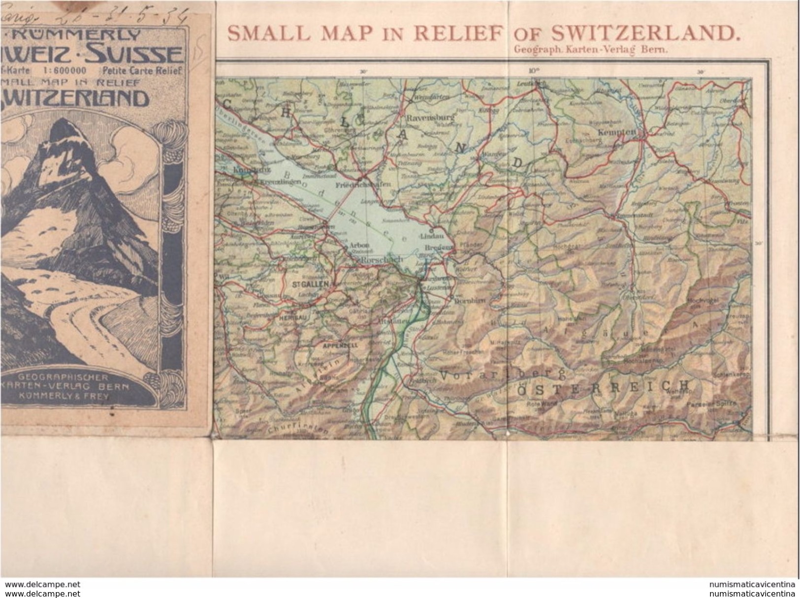 Suisse Schweiz Switzerland Svizzera Carta Geografica H. Kummerly & Frey Relief Carte - Europa