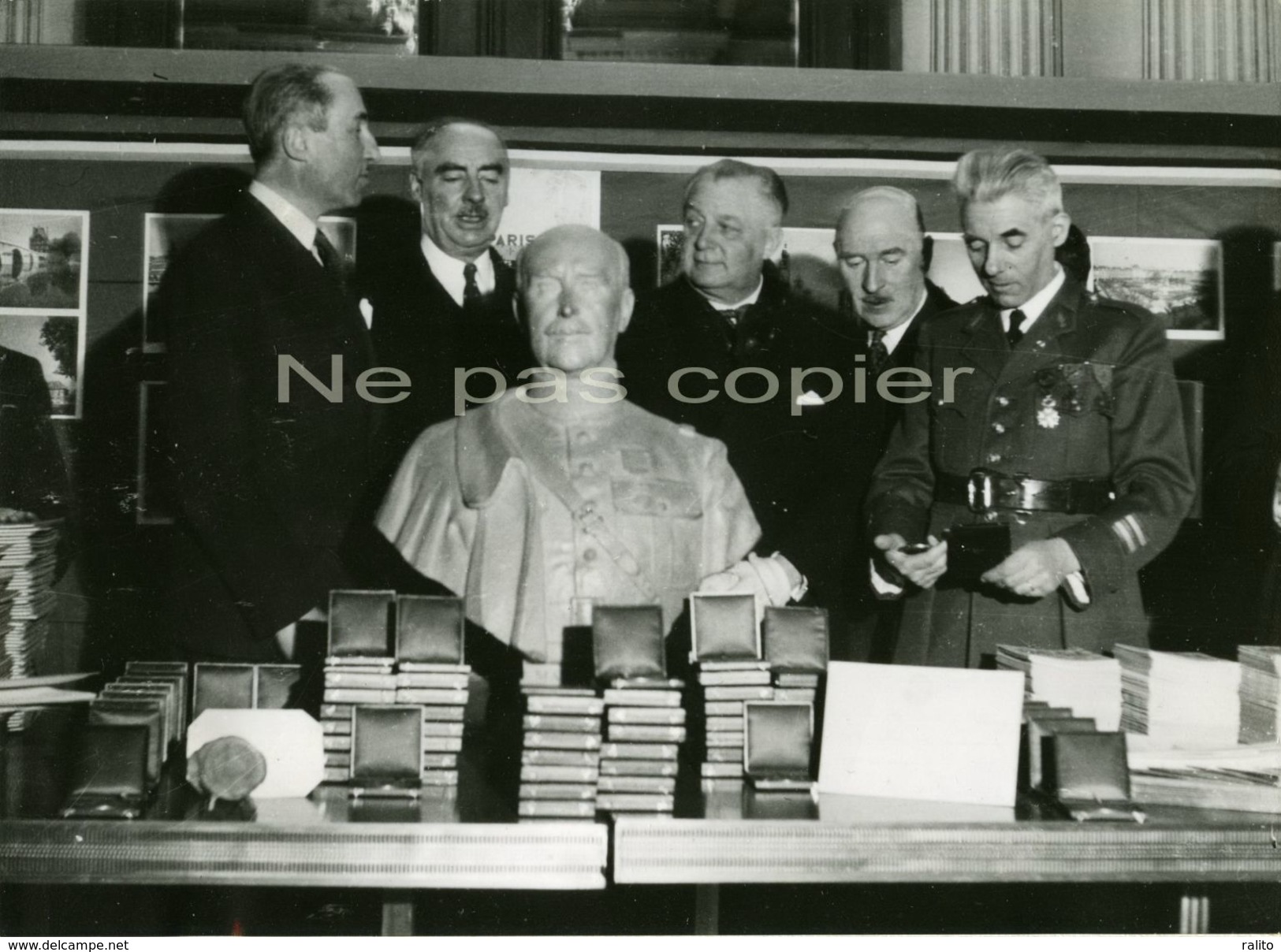 PARIS Collaborateur Taittinger, Bouffet, Bussière, Colonel Ferrier Vers 1942 - Guerre, Militaire