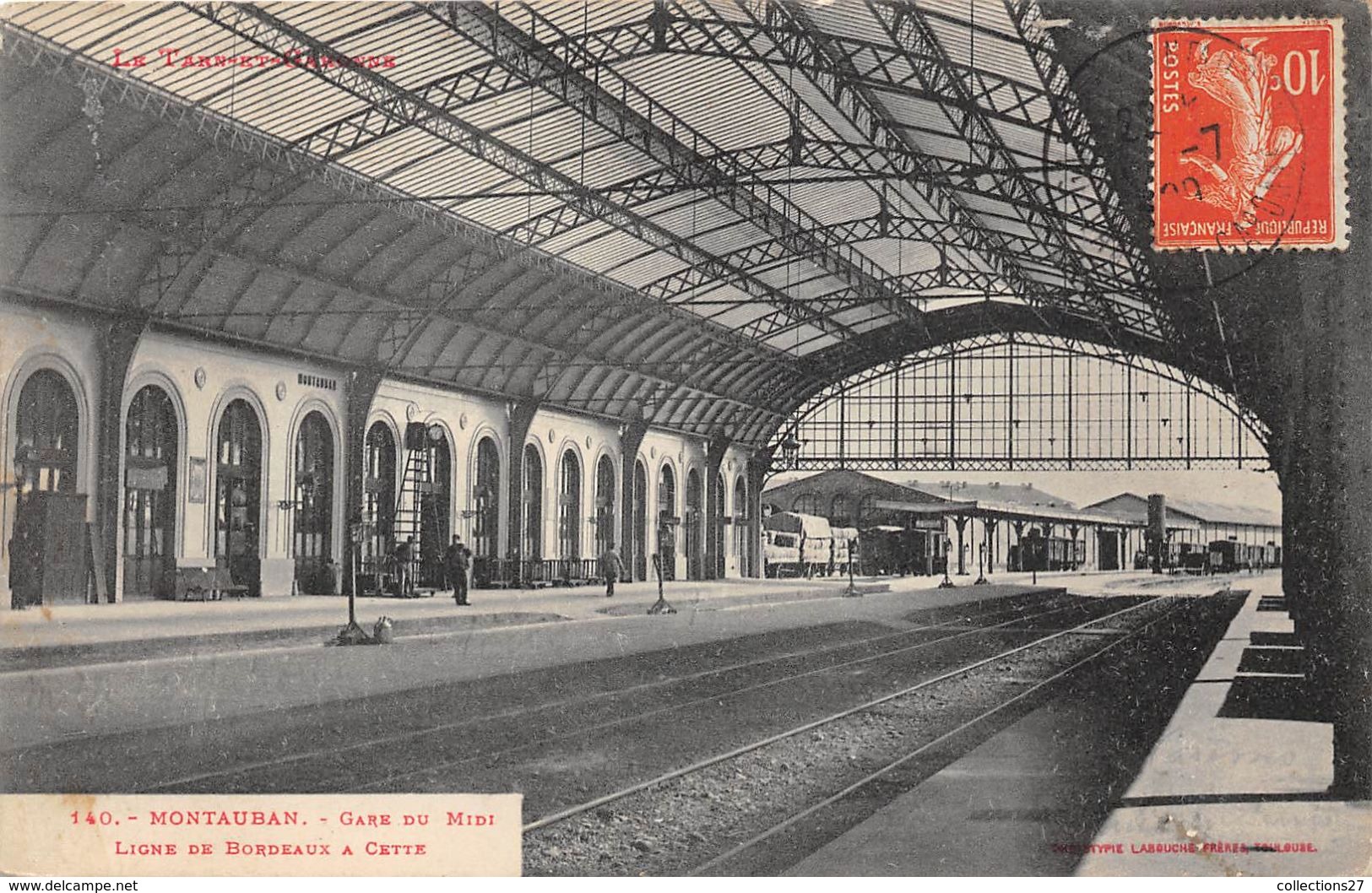 82-MONTAUBAN- GARE DU MIDI , LIGNE DE BORDEAUX A CETTE - Montauban