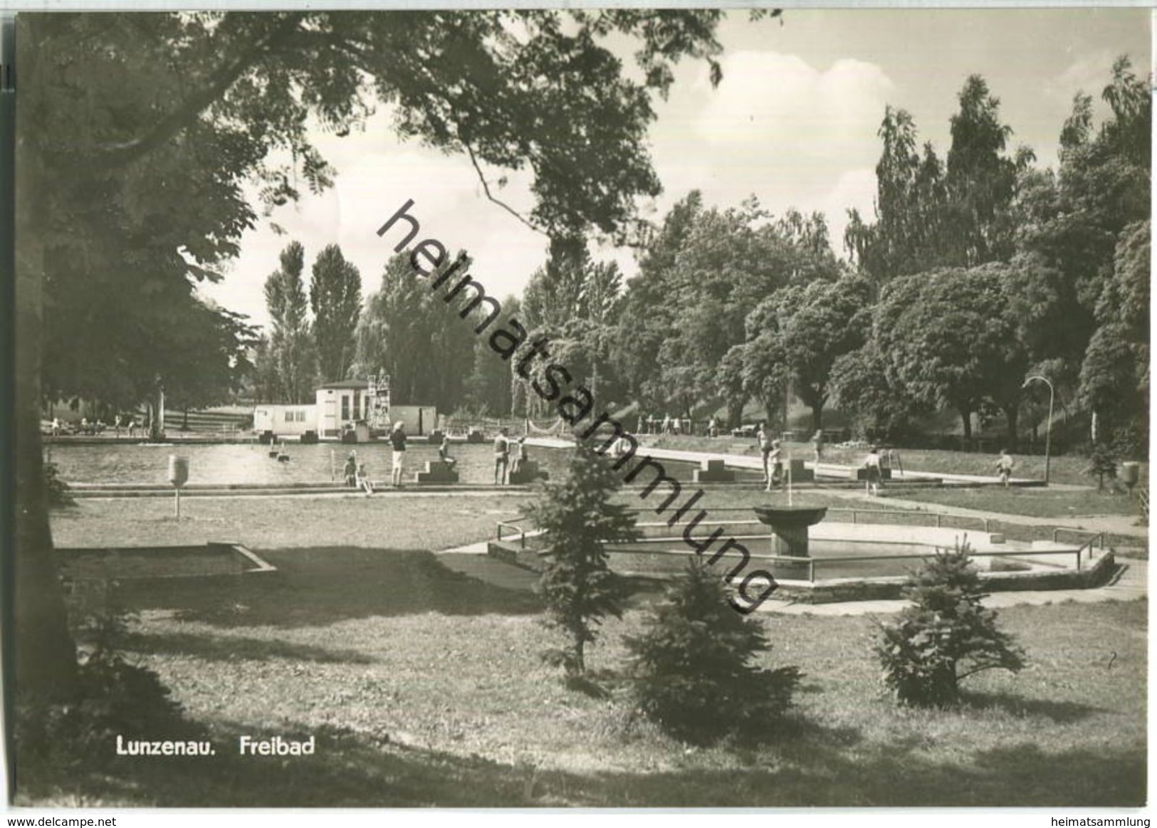 Lunzenau - Freibad - Foto-Ansichtskarte - Lunzenau