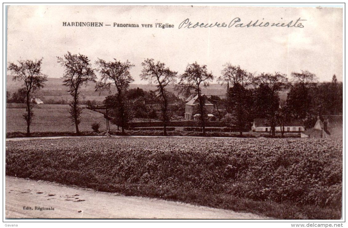 62 HARDINGHEN - Panorama Vers L'église   (Recto/Verso) - Autres & Non Classés