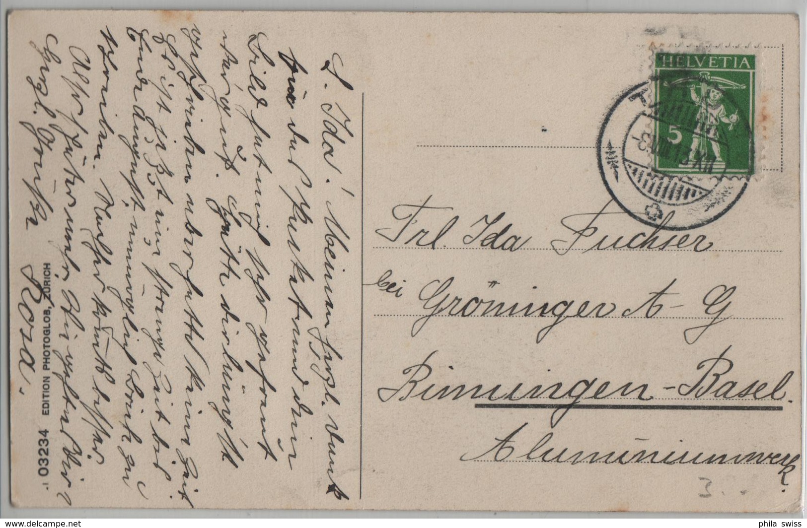 Gunten - Hotel Hirschen Mit Sigriswylergrat - Photoglob No. 03234 - Autres & Non Classés