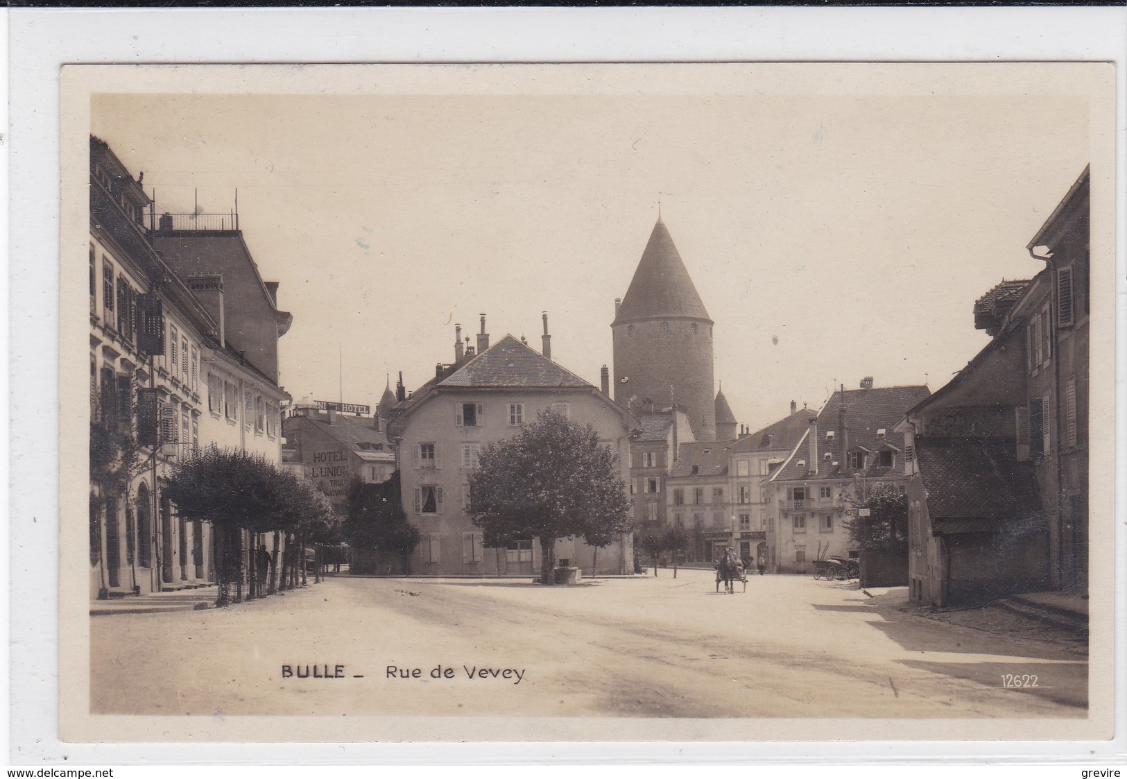 Bulle, Rue De Vevey. Attelage - Bulle