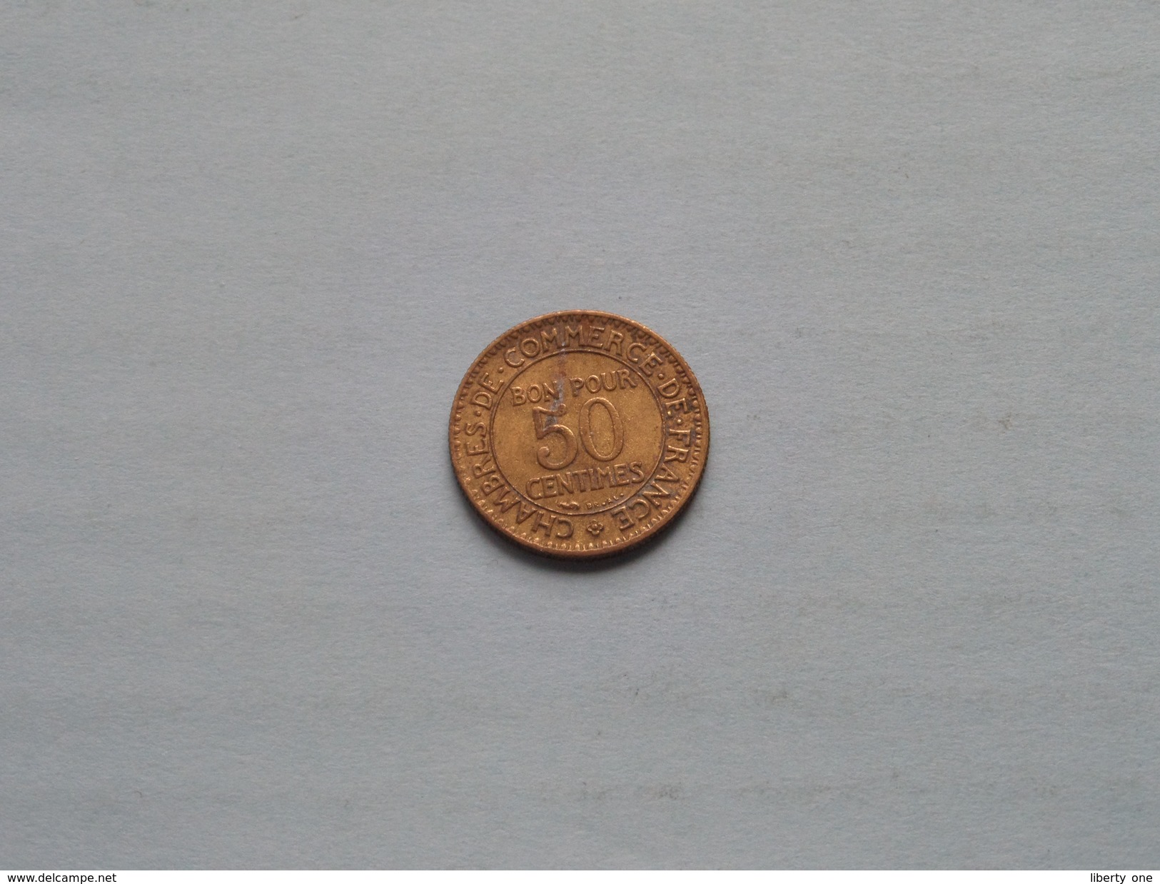 1921 ( Bon Pour ) 50 Centimes / KM 884 ( Uncleaned Coin - For Grade, Please See Photo ) ! - Autres & Non Classés