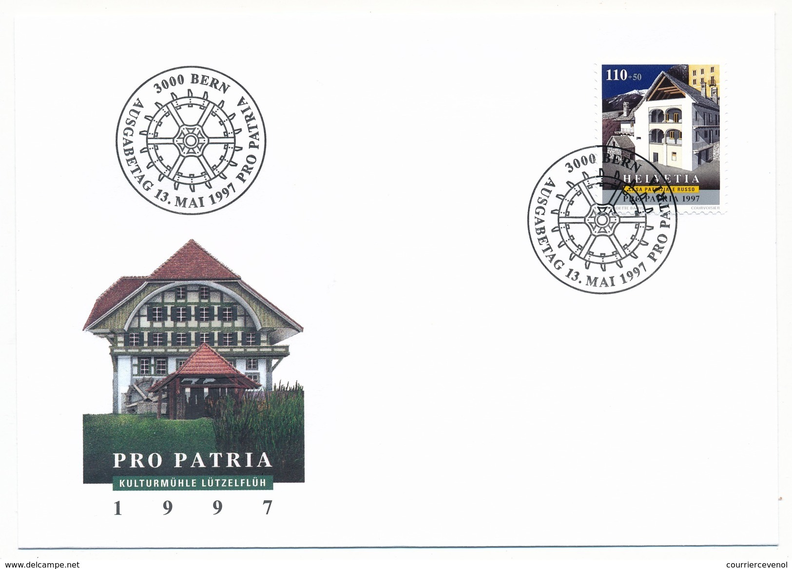SUISSE - 5 Enveloppes FDC "PRO PATRIA 1997" Maisons Suisses, Monuments - BERNE 1997 - Andere & Zonder Classificatie