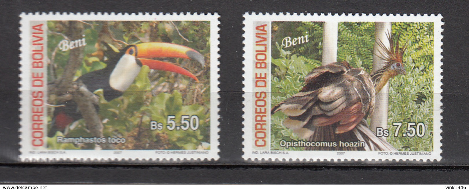 Bolivia 2007,2V,,birds,vogels,vögel,oiseaux,pajaros,uccelli,aves,MNH/Postfris(L3389) - Andere & Zonder Classificatie