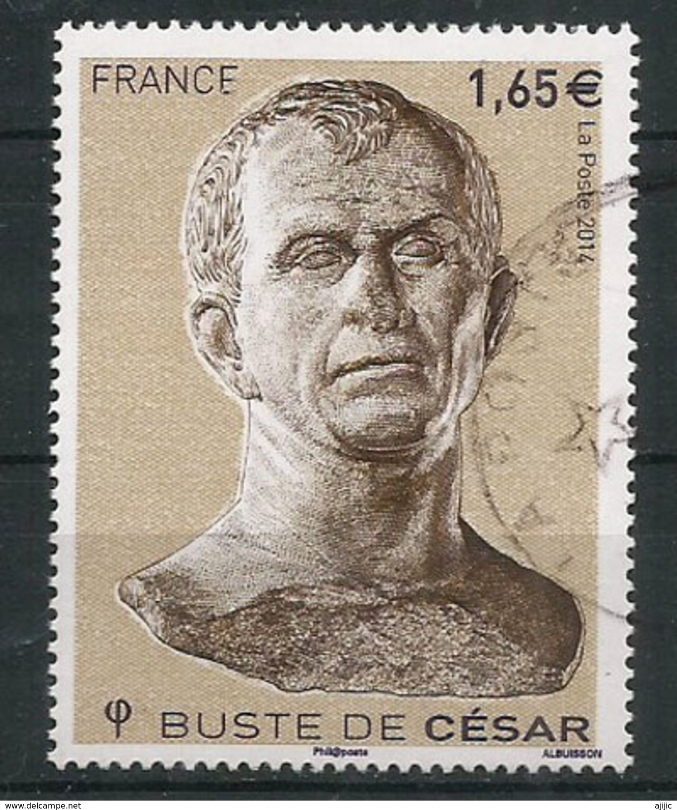 FRANCE. Buste De Jules César, Année 2014, Oblitéré ,  1 ère Qualité - Sculpture