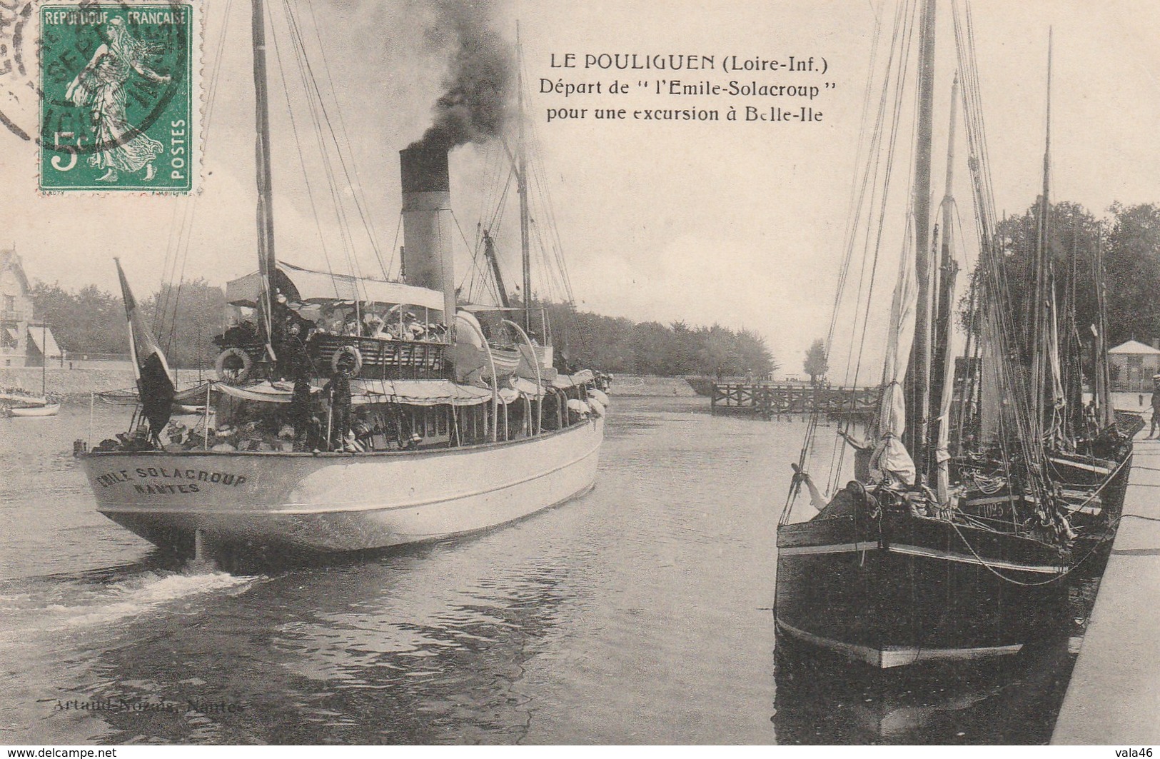 LE POULIGUEN   44  LOIRE ATLANTIQUE    CPA DEPART DE L'EMILE SALACROUP - Le Pouliguen