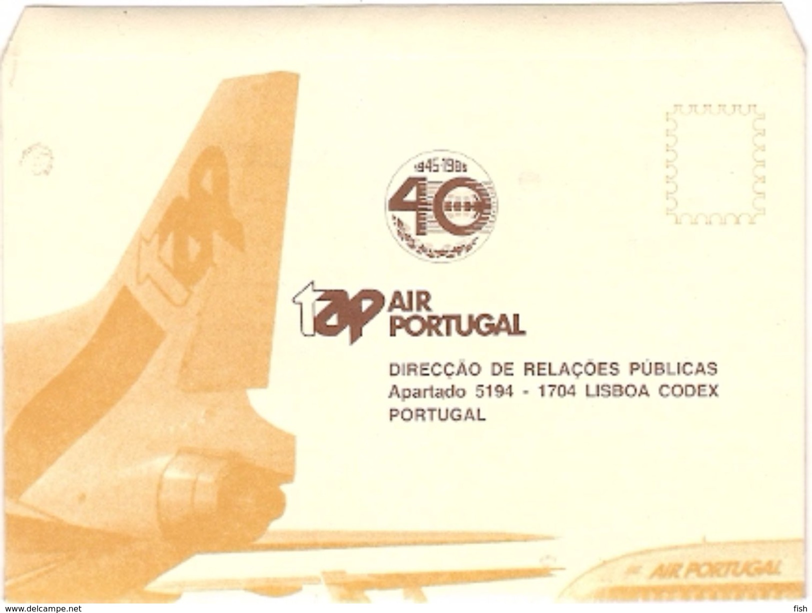 Portugal  ** & Aerogram, 40th Anniversary Of TAP Portugal 1945-1985 (8010) - Lettres & Documents