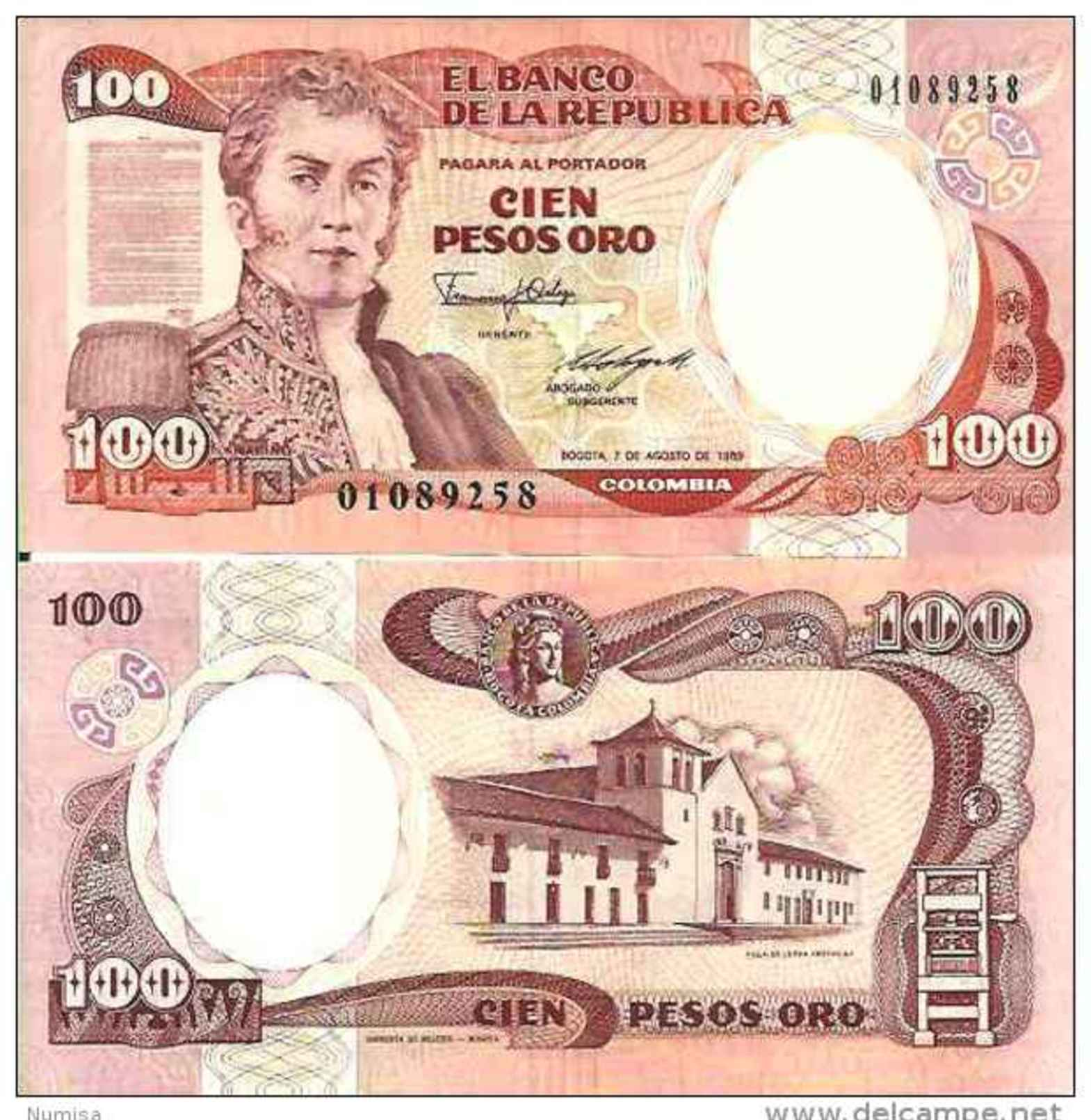 Colombie - Colombia 100 PESOS ORO (1989) Pick 426d NEUF-UNC - Colombie
