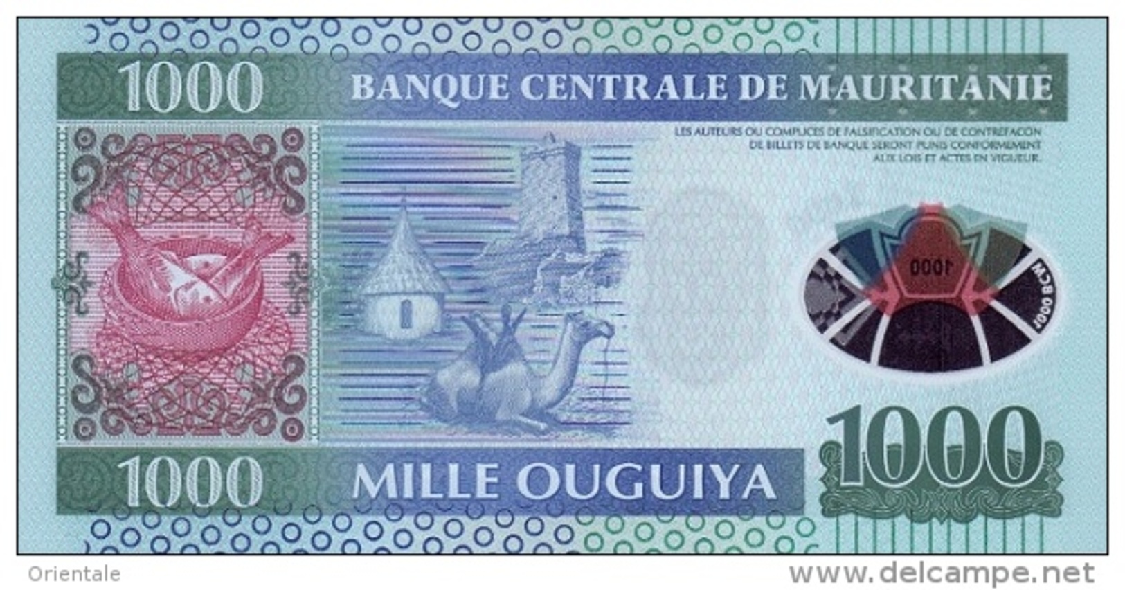 MAURITANIA P. 19 1000 O 2014 UNC - Mauritania