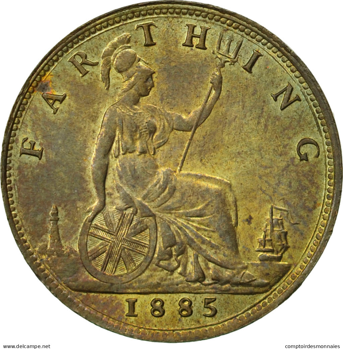 Monnaie, Grande-Bretagne, Victoria, Farthing, 1885, SUP+, Bronze, KM:753 - B. 1 Farthing
