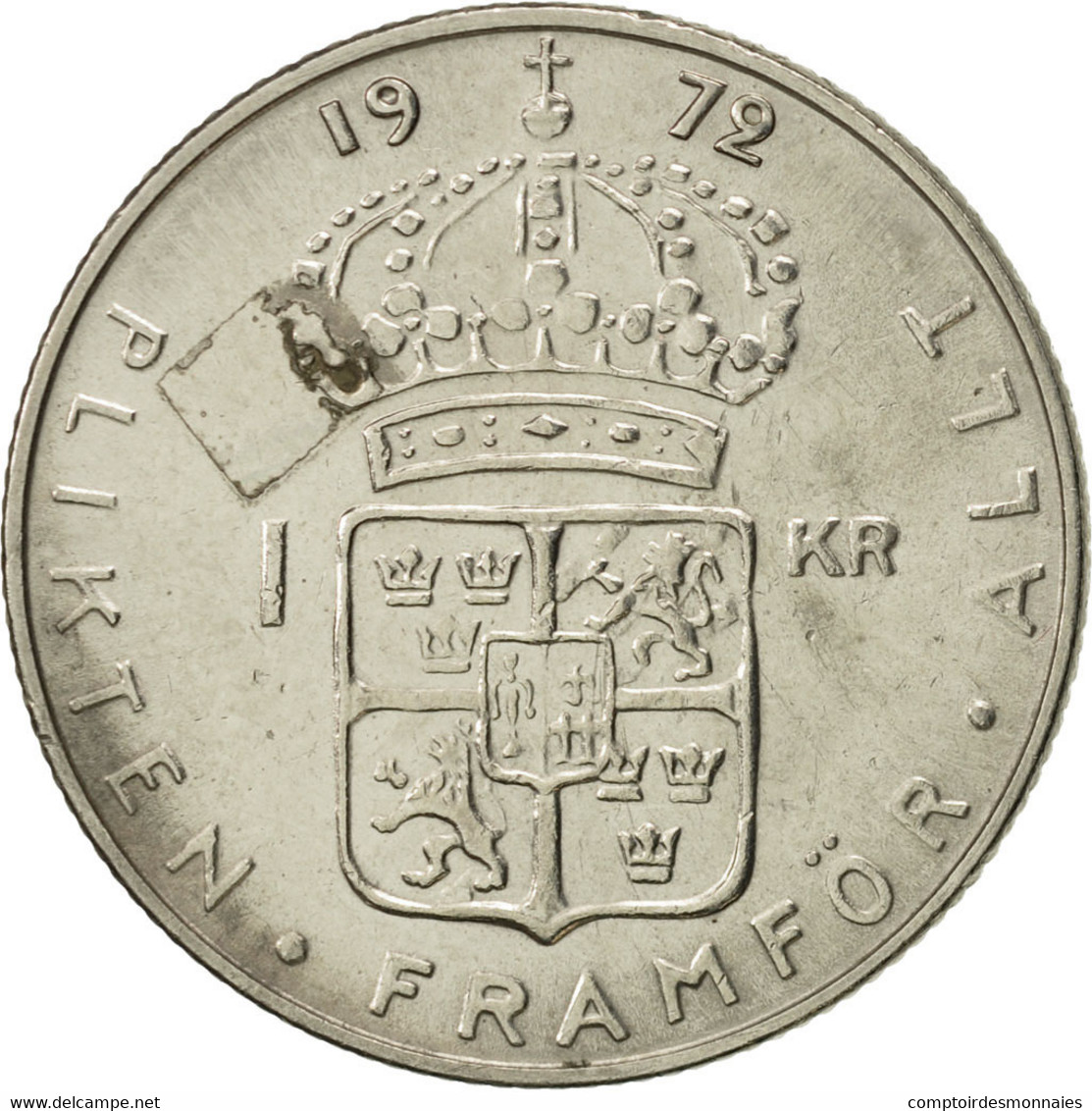 Monnaie, Suède, Gustaf VI, Krona, 1972, SUP, Copper-Nickel Clad Copper, KM:826a - Suède