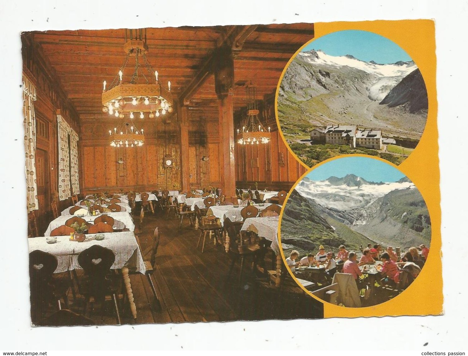 Cp,  Hôtels & Restaurants , Autriche , ZILLERTAL , Tirol , BERLINER HÜTTE , 2040m ,multi Vues , Voyagée - Hotels & Gaststätten