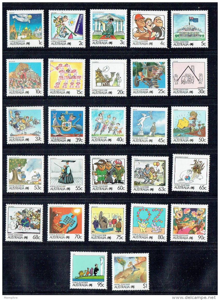1988  Living Together Complete Set Of 27  Values MNH - Neufs