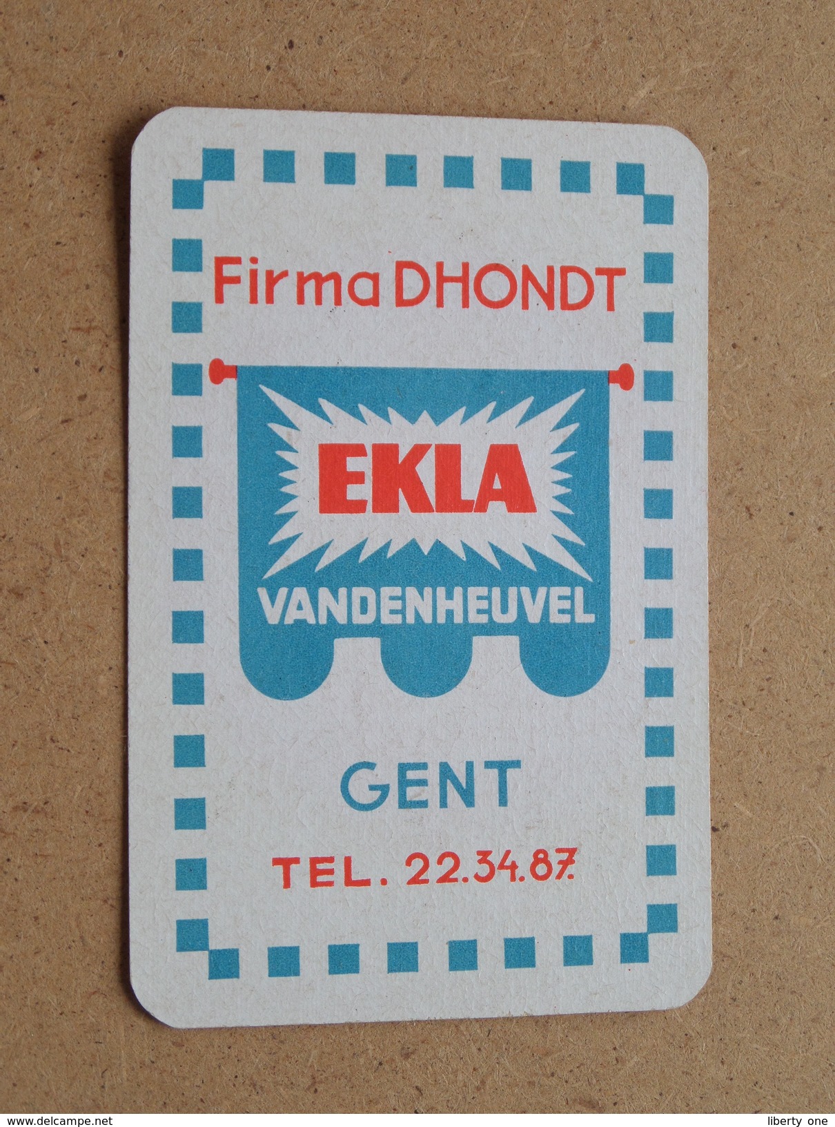 Firma DHONDT  EKLA Vandenheuvel GENT Tel 22.34.87 ( JOKER ) - ( Details - Zie Foto´s Voor En Achter ) !! - Barajas De Naipe