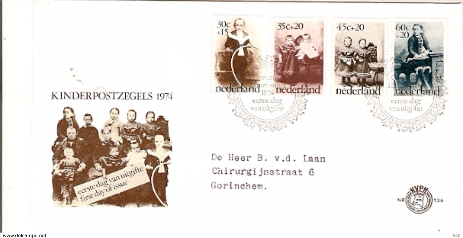 Netherlands & FDC For The Children 1974 (136) - Other & Unclassified