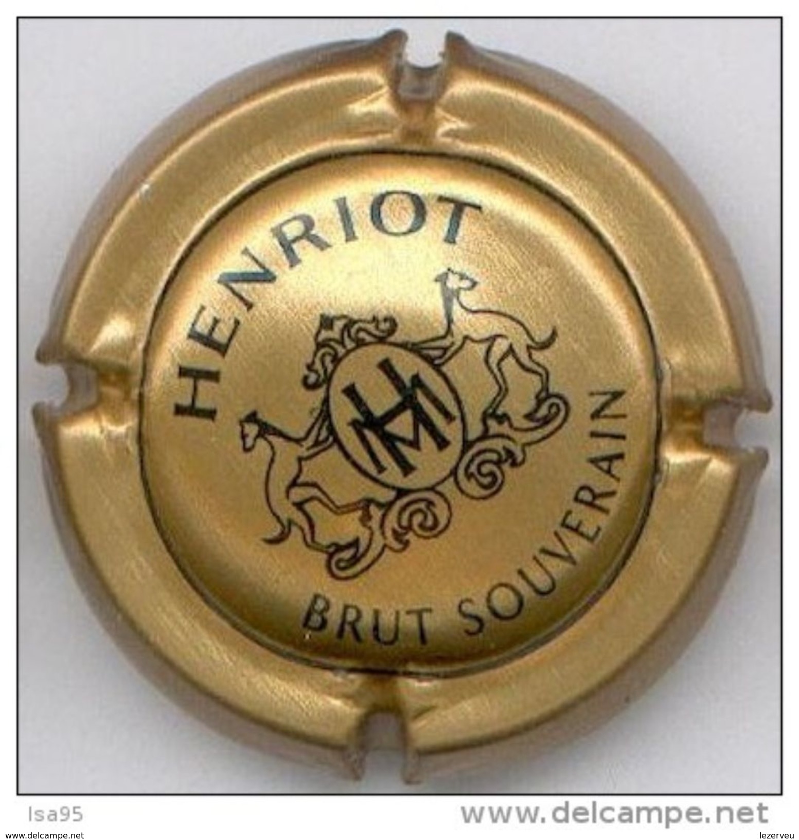 CAPSULE MUSELET CHAMPAGNE HENRIOT BRUT SOUVERAIN (noir Sur Or) - Henriot