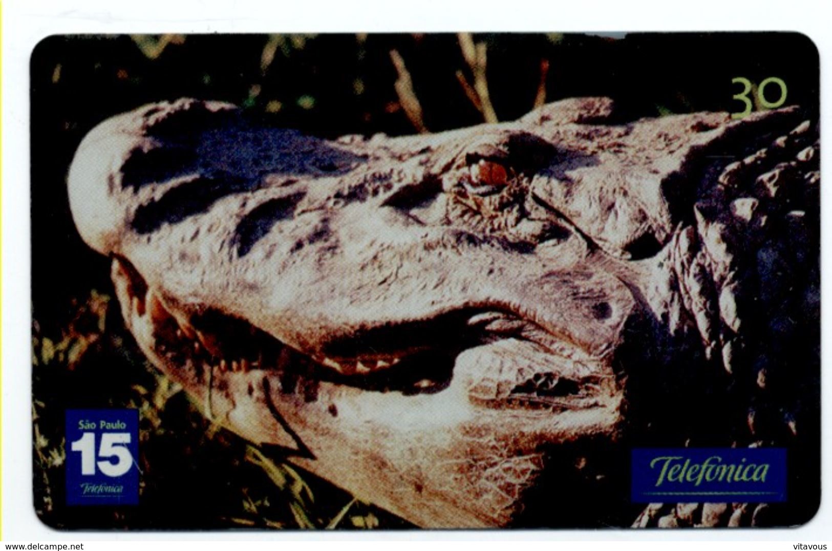 Crocodile Jararé Caiman Télécarte Phonecard  Telefonkarte (S.210) - Brasilien