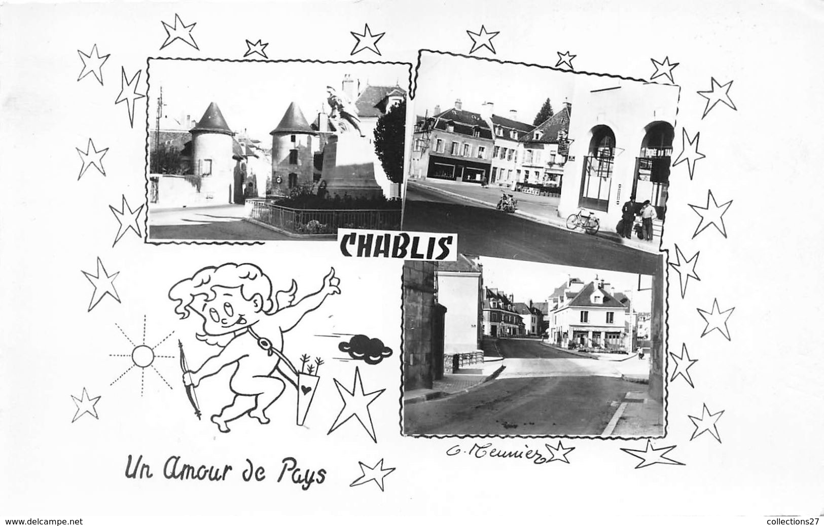 89-CHABLIS- PORTE DE CHITRY-LA PLACE , RUE DES DEUX PONTS MULTIVUES - Chablis