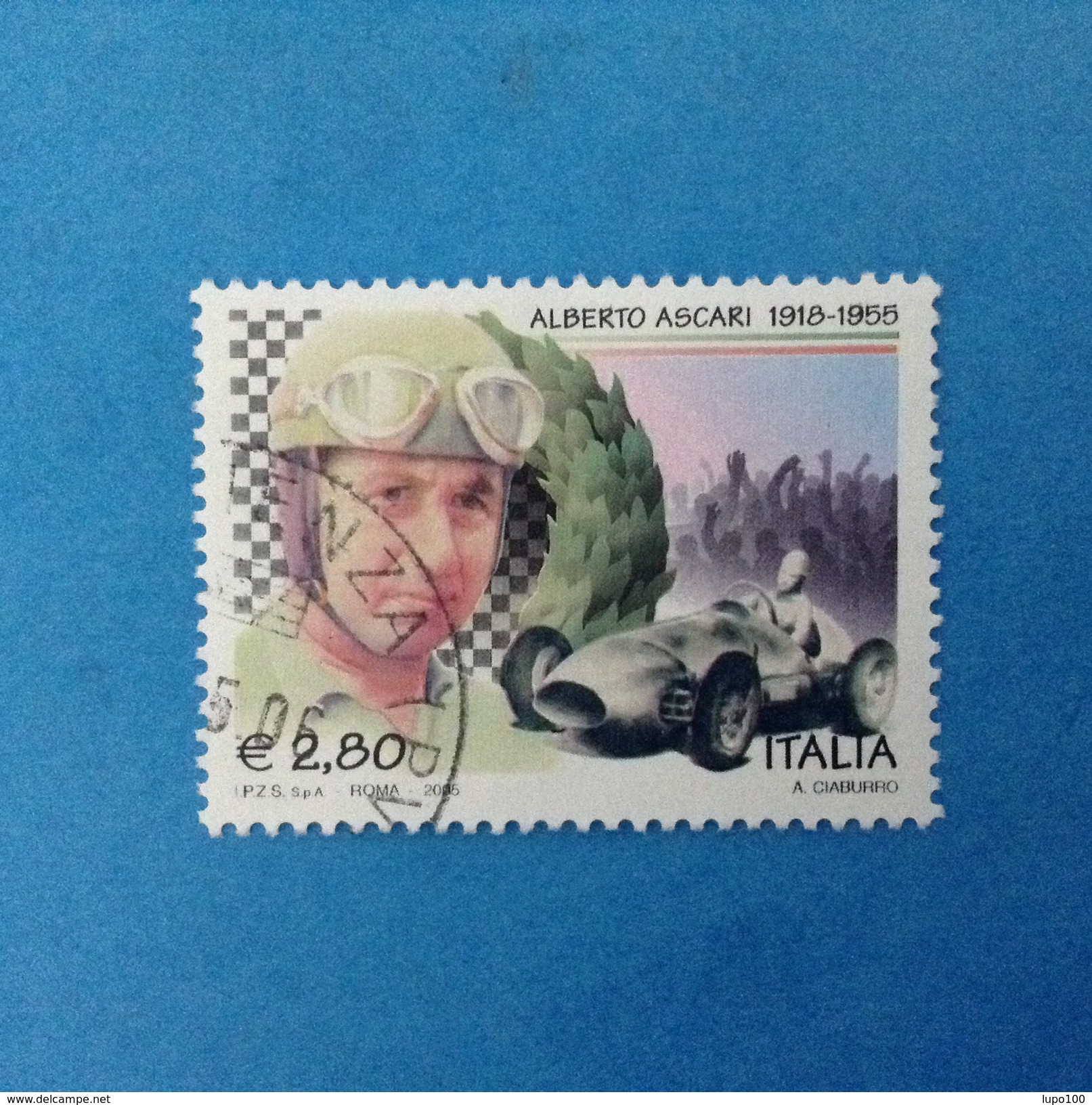 2005 ITALIA FRANCOBOLLO USATO STAMP USED - ALBERTO ASCARI - - 2001-10: Usati