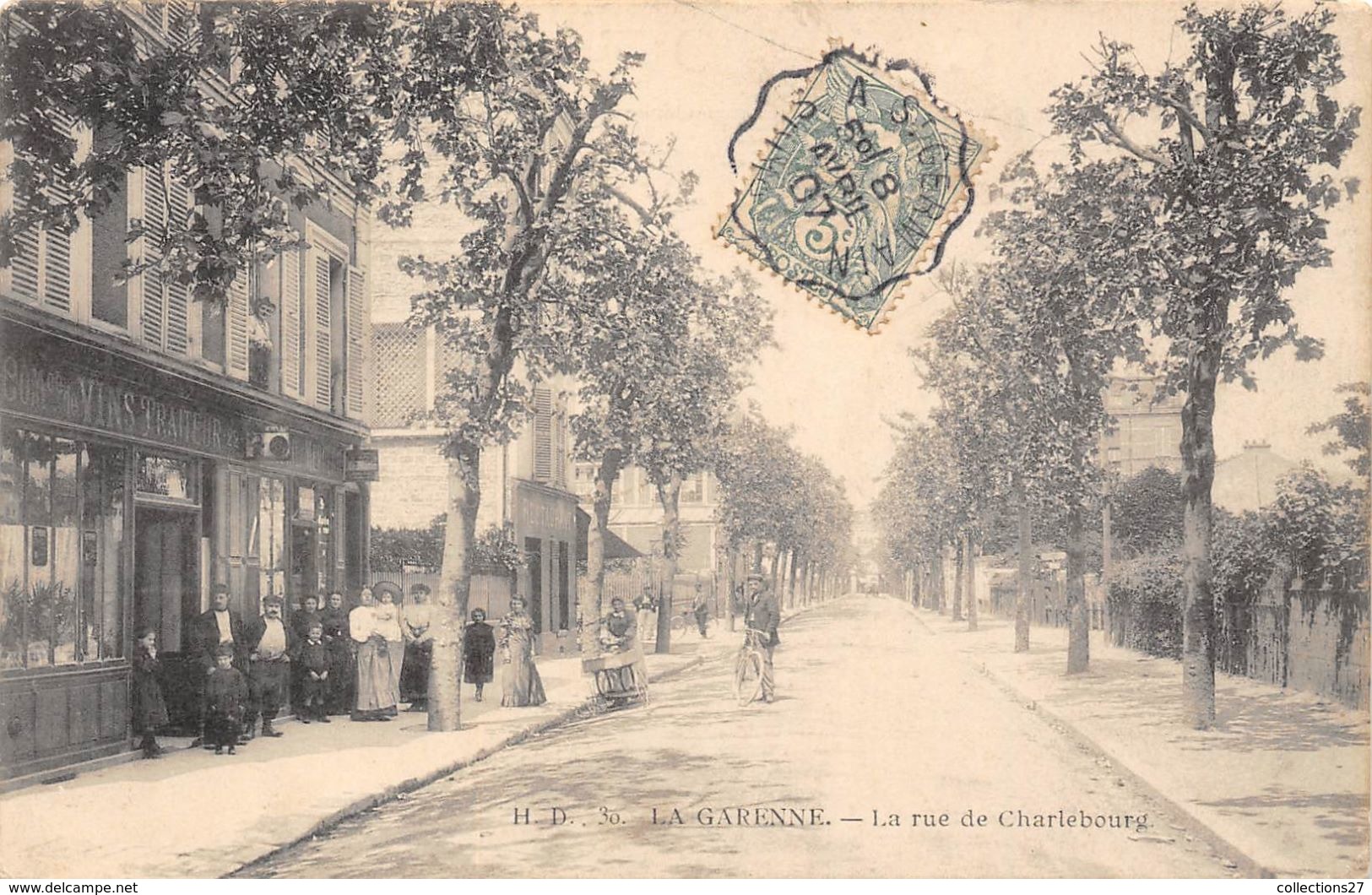 92-LA GARENNE- LA RUE DE CHARLEBOURG - La Garenne Colombes