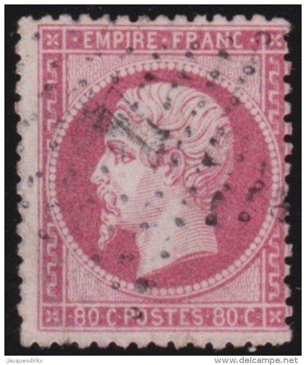 France   .    Yvert  .   24      .      O   .     Oblitéré - 1862 Napoléon III.