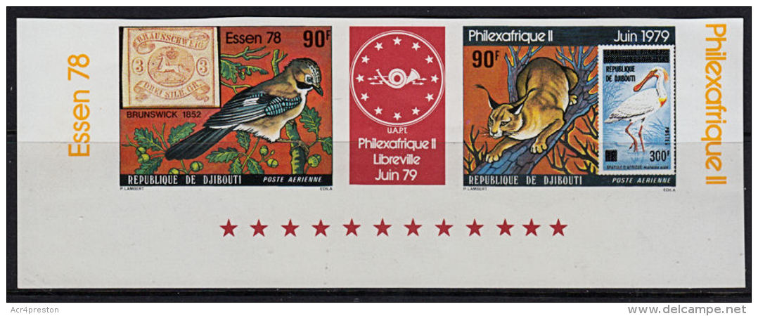 E0231 DJIBOUTI 1978, SG 746-7  'Philexafrique' Exhibition, MNH IMPERF - Djibouti (1977-...)