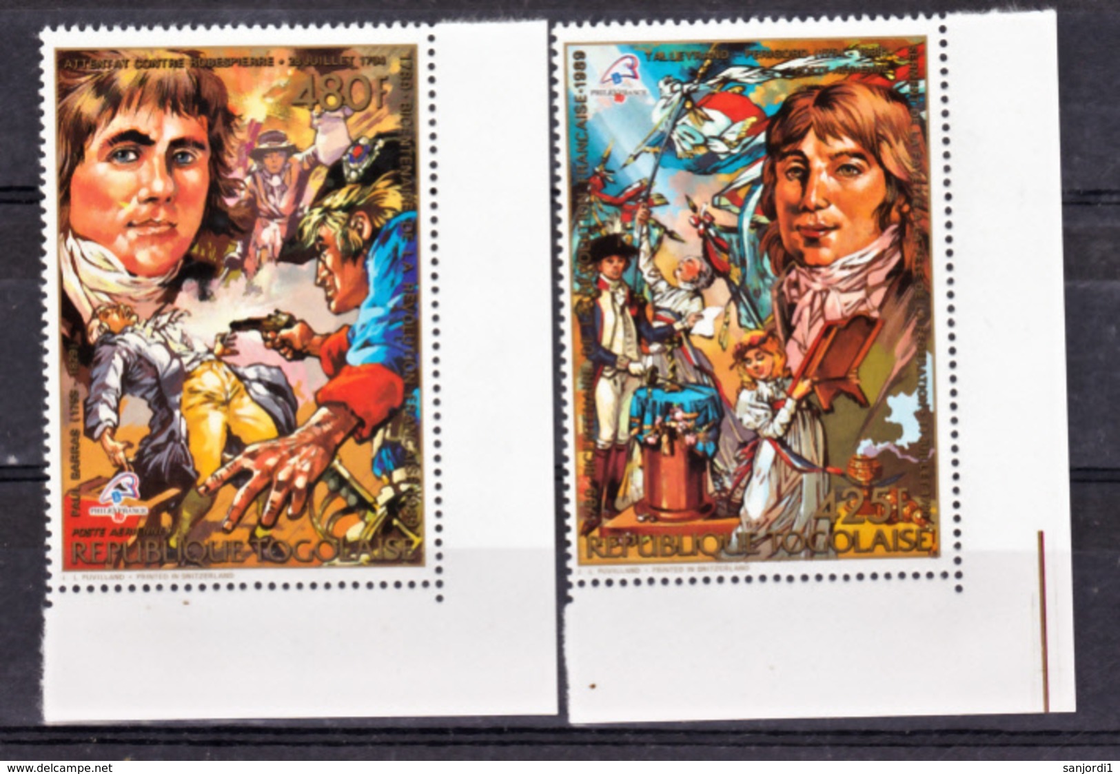 Togo PA 661 662 1989 La Révolution Française Philexfrance Neuf **TB  Mnh Cote 9.4 - Togo (1960-...)