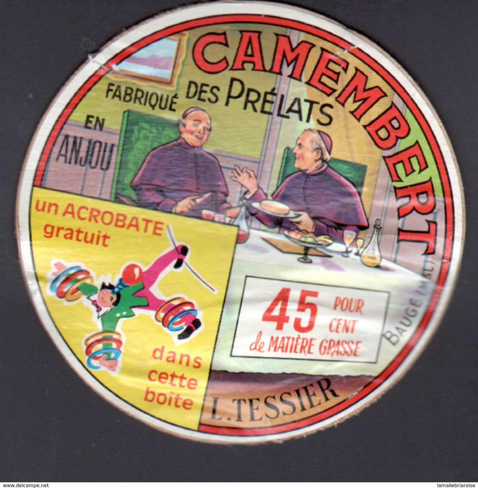 ETIQUETTE De Camembert LES PRELATS, Acrobatie - Fromage