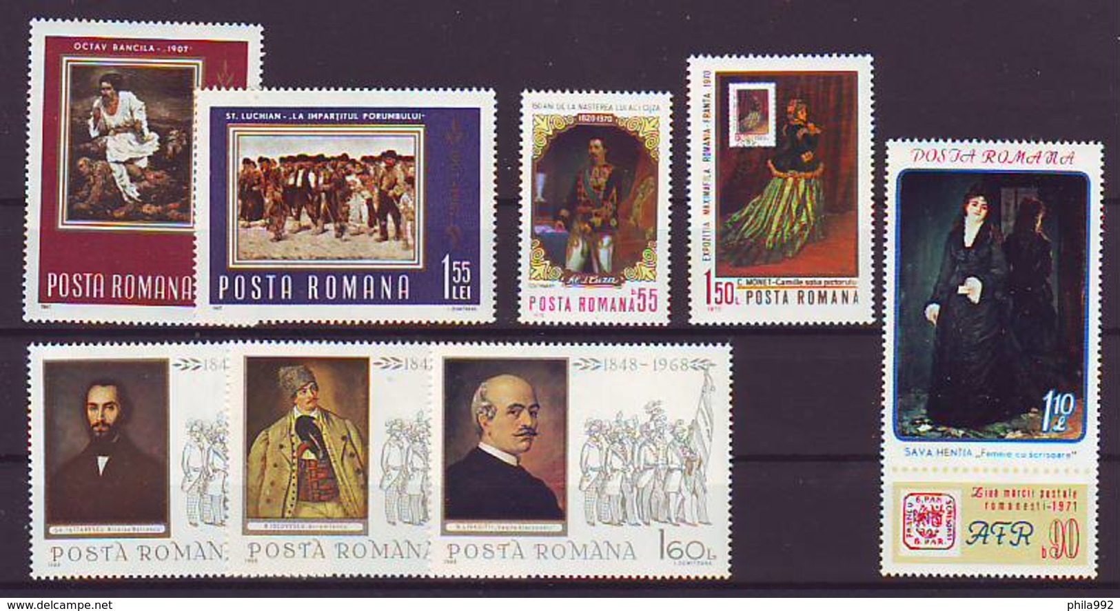 Romania Minilot Art Paintings From 60ties And 70ties MNH - Altri & Non Classificati