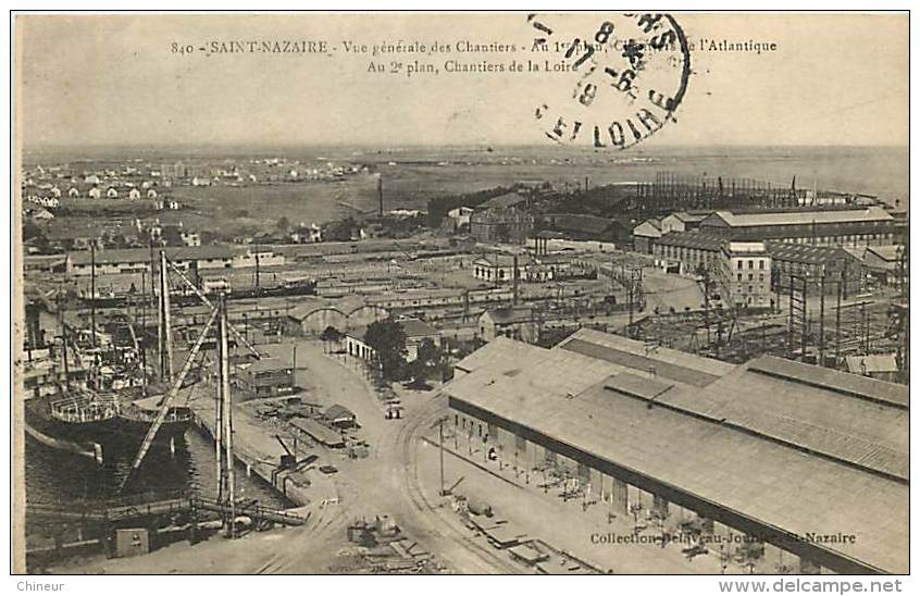 SAINT NAZAIRE VUE GENERALE DES CHANTIERS DE L'ATLANTIQUE ET DE LA LOIRE - Saint Nazaire