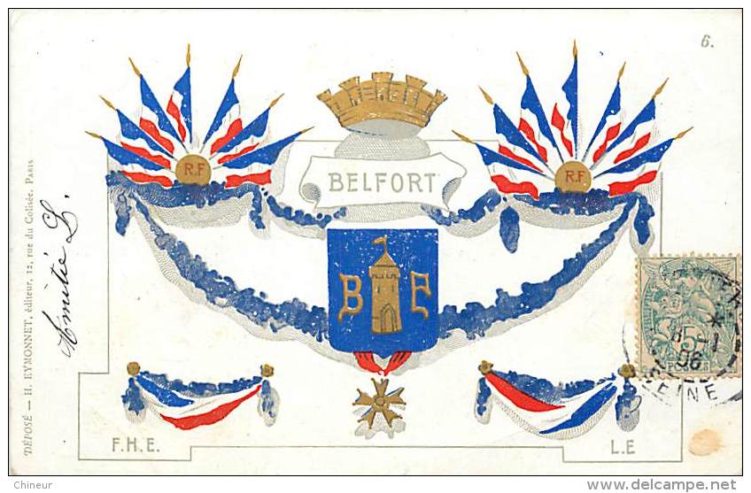 BELFORT CARTE BLASON ET DRAPEAUX - Belfort - Città