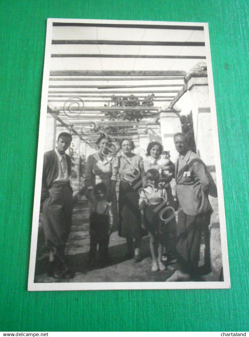 Cartolina Trani - Villa Turrisana - Foto Di Gruppo 1938 - Bari