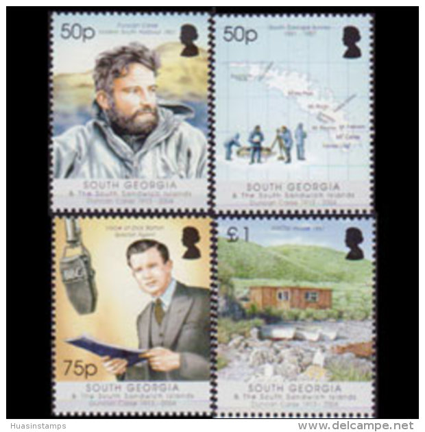 SOUTH GEORGIA 2005 - Scott# 324-7 Carse Exped. Set Of 4 MNH - Géorgie Du Sud