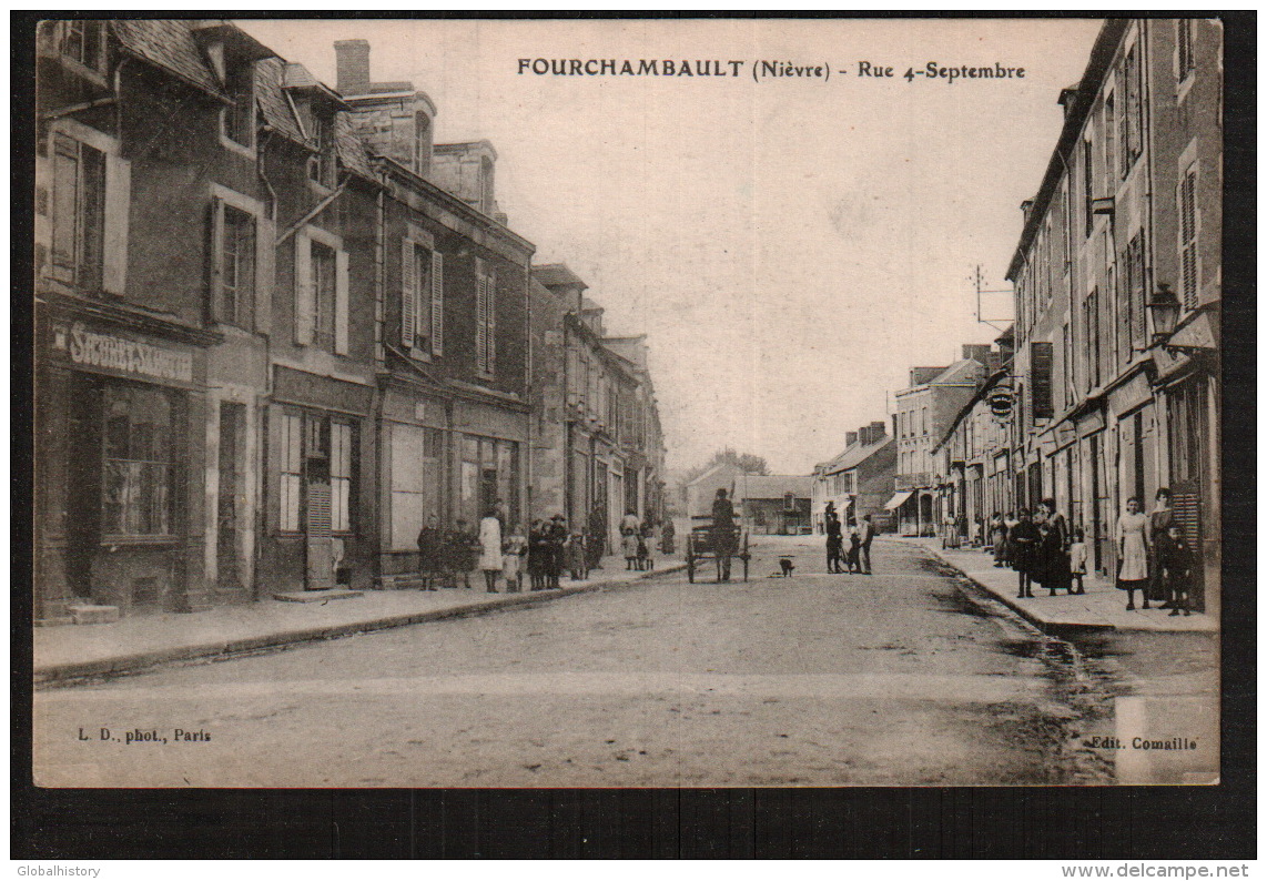 DD1646 FRANCE FOURCHAMBAULT RUE 4 SEPTEMBRE  POSTCARD - Sonstige & Ohne Zuordnung